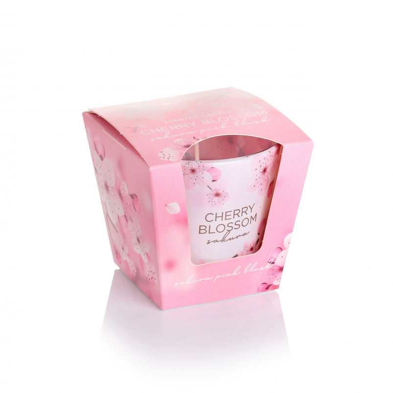 BARTEK СВЕЧИ Ароматизированная свеча в стакане Cherry Blossom Sakura Pink 115гр