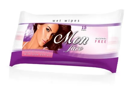 Wet Wipes Mon Face antibacterial with aloe extract